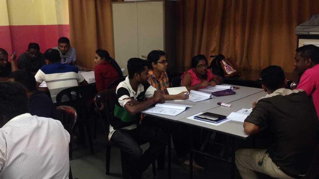 Training participants in session